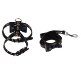 Maxbell Adjustable Pet Dog Chest Strap Harness with Hauling Rope Set Navy