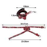 Maxbell Adjustable Pet Dog Chest Strap Harness with Hauling Rope Set Snow Flake Red