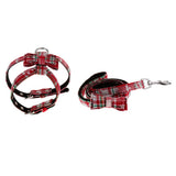 Maxbell Adjustable Pet Dog Chest Strap Harness with Hauling Rope Set Snow Flake Red