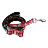 Maxbell Adjustable Pet Dog Chest Strap Harness with Hauling Rope Set Snow Flake Red