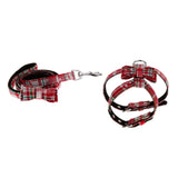 Maxbell Adjustable Pet Dog Chest Strap Harness with Hauling Rope Set Snow Flake Red