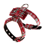 Maxbell Adjustable Pet Dog Chest Strap Harness with Hauling Rope Set Snow Flake Red
