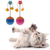 Maxbell Interactive Cat Kitty Toy Multi Function Automatic Cat Toy Ball Tumbler Red