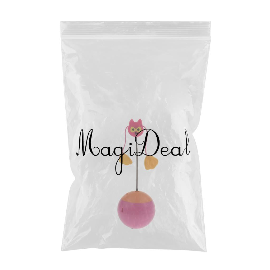 Maxbell Interactive Cat Kitty Toy Multi Function Automatic Cat Toy Ball Tumbler Red