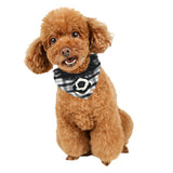 Maxbell Puppy Bandana Collar, Dog Bandage Scarf with Flower Pet Gift for Party Black