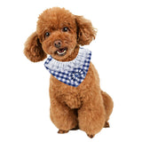 Maxbell Puppy Bandana Collar, Dog Bandage Scarf with Flower Pet Gift for Party Blue