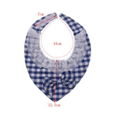 Maxbell Puppy Bandana Collar, Dog Bandage Scarf with Flower Pet Gift for Party Blue