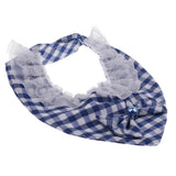 Maxbell Puppy Bandana Collar, Dog Bandage Scarf with Flower Pet Gift for Party Blue
