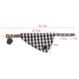 Maxbell Puppy Collars Dog Adjustable Puppy Id Buckle Collar Leather Plaid Bandana 2