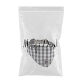 Maxbell Puppy Collars Dog Adjustable Puppy Id Buckle Collar Leather Plaid Bandana 2