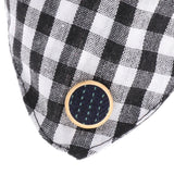 Maxbell Puppy Collars Dog Adjustable Puppy Id Buckle Collar Leather Plaid Bandana 2