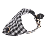 Maxbell Puppy Collars Dog Adjustable Puppy Id Buckle Collar Leather Plaid Bandana 2