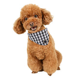 Maxbell Puppy Collars Dog Adjustable Puppy Id Buckle Collar Leather Plaid Bandana 2