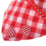 Maxbell Puppy Collars Dog Adjustable Puppy Id Buckle Collar Leather Plaid Bandana 3