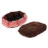 Maxbell Softable and Comfortable Round Shape Dots Pattern Dog Cat Basket Bed