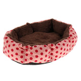 Maxbell Softable and Comfortable Round Shape Dots Pattern Dog Cat Basket Bed