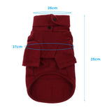 Maxbell Pet Clothes Warm Autumn Winter Dog Cotton Bottoming Shirt M Wine Red