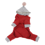 Maxbell Pet Clothes Warm Autumn Winter Solid Color Cat Dog Bottoming Shirt S Red