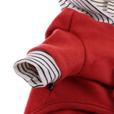 Maxbell Pet Clothes Warm Autumn Winter Solid Color Cat Dog Bottoming Shirt S Red