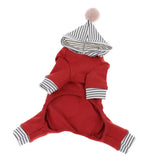 Maxbell Pet Clothes Warm Autumn Winter Solid Color Cat Dog Bottoming Shirt S Red