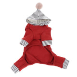 Maxbell Pet Clothes Warm Autumn Winter Solid Color Cat Dog Bottoming Shirt S Red