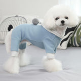 Maxbell Pet Clothes Warm Autumn Winter Solid Color Cat Dog Bottoming Shirt M Blue
