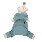 Maxbell Pet Clothes Warm Autumn Winter Solid Color Cat Dog Bottoming Shirt M Blue