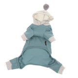 Maxbell Pet Clothes Warm Autumn Winter Solid Color Cat Dog Bottoming Shirt M Blue