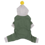 Maxbell Pet Clothes Warm Autumn Winter Solid Color Cat Dog Bottoming Shirt M Green