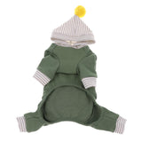 Maxbell Pet Clothes Warm Autumn Winter Solid Color Cat Dog Bottoming Shirt M Green