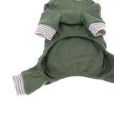 Maxbell Pet Clothes Warm Autumn Winter Solid Color Cat Dog Bottoming Shirt M Green
