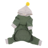 Maxbell Pet Clothes Warm Autumn Winter Solid Color Cat Dog Bottoming Shirt M Green