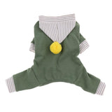 Maxbell Pet Clothes Warm Autumn Winter Solid Color Cat Dog Bottoming Shirt M Green