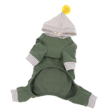 Maxbell Pet Clothes Warm Autumn Winter Solid Color Cat Dog Bottoming Shirt M Green