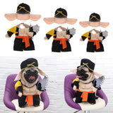 Maxbell Pet Dog Costume Cosplay Pig Monk Style Standing Clothing Hat Outfits Set S