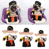 Maxbell Pet Dog Costume Cosplay Pig Monk Style Standing Clothing Hat Outfits Set S