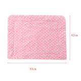 Maxbell Dog Mat Blanket Soft Bed Cushion Washable Air Conditioning Pad M Pink Dot