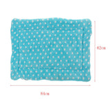 Maxbell Dog Mat Blanket Soft Bed Cushion Washable Air Conditioning Pad M Blue Dot