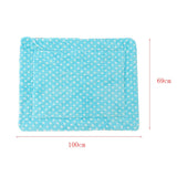 Maxbell Dog Mat Blanket Soft Bed Cushion Washable Air Conditioning Pad L Blue Dot