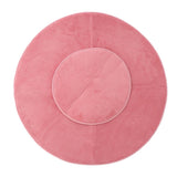 Maxbell Round Shape Dog Cat Coral Fleece Mat Warm Sleep Bedding Nest Pet Pad Pink S