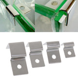 Maxbell 4x Stainless Steel Aquarium Fish Tank Glass Cover Clip Support Holder 5MM