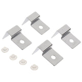 Maxbell 4pcs Stainless Steel Aquarium Fish Tank Glass Cover Clip Support Holder 8MM