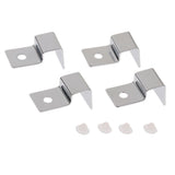 Maxbell 4pcs Stainless Steel Aquarium Fish Tank Glass Cover Clip Support Holder 12MM