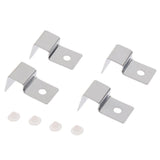 Maxbell 4pcs Stainless Steel Aquarium Fish Tank Glass Cover Clip Support Holder 12MM