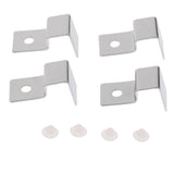 Maxbell 4pcs Stainless Steel Aquarium Fish Tank Glass Cover Clip Support Holder 12MM