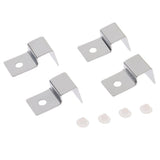 Maxbell 4pcs Stainless Steel Aquarium Fish Tank Glass Cover Clip Support Holder 12MM