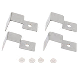 Maxbell 4pcs Stainless Steel Aquarium Fish Tank Glass Cover Clip Support Holder 19MM