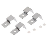 Maxbell 4pcs Stainless Steel Aquarium Fish Tank Glass Cover Clip Support Holder 19MM