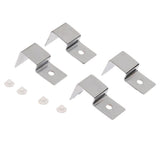 Maxbell 4pcs Stainless Steel Aquarium Fish Tank Glass Cover Clip Support Holder 19MM