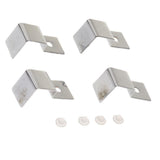 Maxbell 4pcs Stainless Steel Aquarium Fish Tank Glass Cover Clip Support Holder 19MM